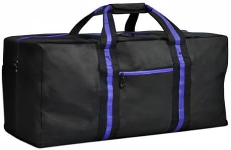 150L Large Duffle Bag, 37” Foldable Weekender Bag, Lightweight Travel Bag for Overnight Camping, Storage, Water Resistant Duffel Holdall Bag for Men Women, Blue - Image 10