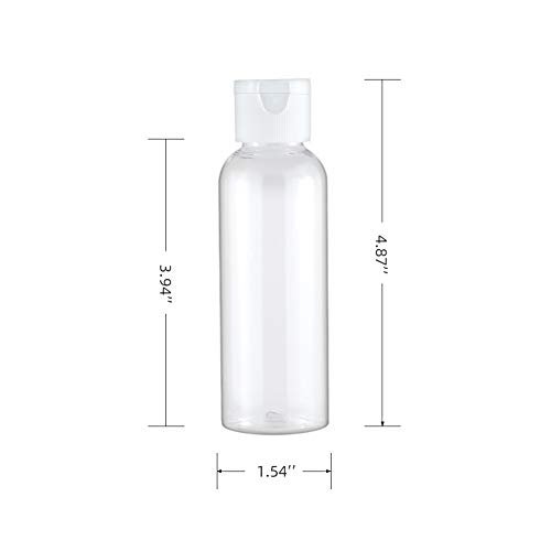 Plastic Travel Bottles, Clear 3.4oz/100ml Empty Lotion Bottle Small Squeeze Bottle Containers with Flip Cap for Shampoo Conditioner Toiletries - Image 6