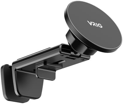 VRIG MG-22 Magnetic Airplane Phone Holder for MagSafe, iPhone 16, 15, 14, 13, 12 & All Phones, Handsfree Phone Mount for Seat Tray Table, Pocket Size Travel Essentials Must Have Accessories for Flying