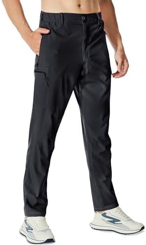 MOURCE Hiking Pants Men Lightweight Quick Dry - Water Resistant Stretch Cargo Pants for Men with 6 Pockets