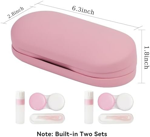 Eyeglass Case Double Sided Portable Contact Lens Box 2 in 1 Multifunction With Tool - Image 4