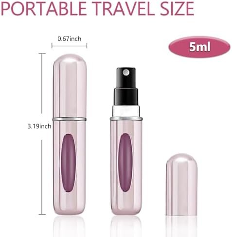 Portable Mini Refillable Perfume Atomizer Bottle, Travel Size Refillable Perfume Refill Bottle - Perfume Atomizer Refillable, Scent Pump Case, Small Perfume Spray Bottle 4 Pcs Pack of 5 ml - Image 4