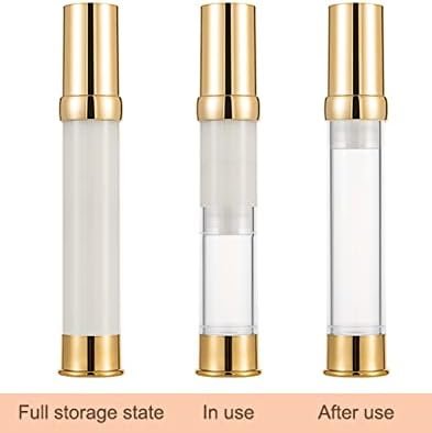 Golden Airless Pump Bottle Travel Set with Box Refillable Empty Cosmetic Pump Bottle Vacuum Bottles for Liquids Such as Hand Soap,Toner,Foundation,Hair Oil,Lotion and Cream(1oz/30ml,4 Pack) - Image 5