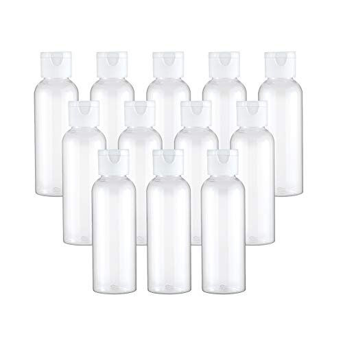 Plastic Travel Bottles, Clear 3.4oz/100ml Empty Lotion Bottle Small Squeeze Bottle Containers with Flip Cap for Shampoo Conditioner Toiletries