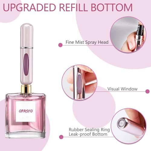 Portable Mini Refillable Perfume Atomizer Bottle, Travel Size Refillable Perfume Refill Bottle - Perfume Atomizer Refillable, Scent Pump Case, Small Perfume Spray Bottle 4 Pcs Pack of 5 ml - Image 3