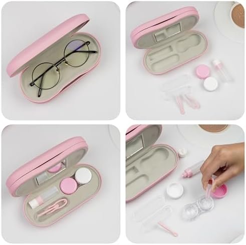 Eyeglass Case Double Sided Portable Contact Lens Box 2 in 1 Multifunction With Tool - Image 6