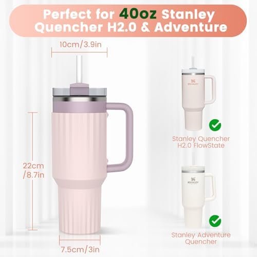 OUTXE Silicone Boot for 40oz Stanley Quencher, Water Bottle Boot Sleeve for Stanley 40 oz Cup H2.0 Travel Adventure Tumbler, Stanley Bottom Protector Accessories - Image 4