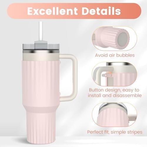 OUTXE Silicone Boot for 40oz Stanley Quencher, Water Bottle Boot Sleeve for Stanley 40 oz Cup H2.0 Travel Adventure Tumbler, Stanley Bottom Protector Accessories - Image 5