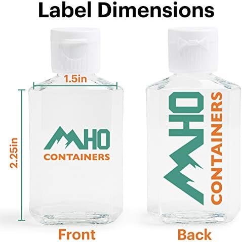 | Empty Clear Travel Refillable Flip-Top Bottles - BPA/No Parabens, 60millileter/2ounce - Set of 6 - Image 3