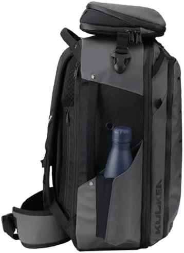 Käydä 40L Travel Backpack - Spacious Carry On Backpack with Detachable Travel Pouch, Magnetic Water Bottle Pocket, Passport and Laptop Pocket - Convertible Boot Bag for Snow Sports (Grey/Black) - Image 6