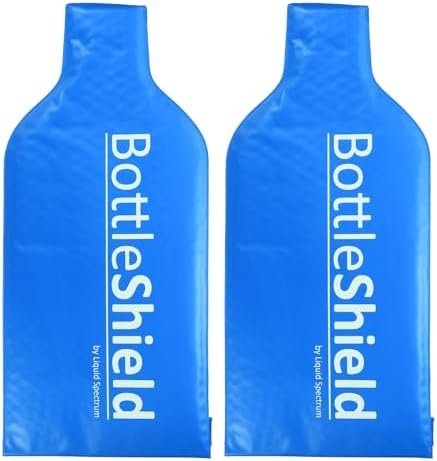 uxcell 2PCS Wine Bottle Travel Protector Bags, PVC Wine Bags for Travel Transport Drop and Spill Resistant Reusable Wine Bottle Protector(Blue)