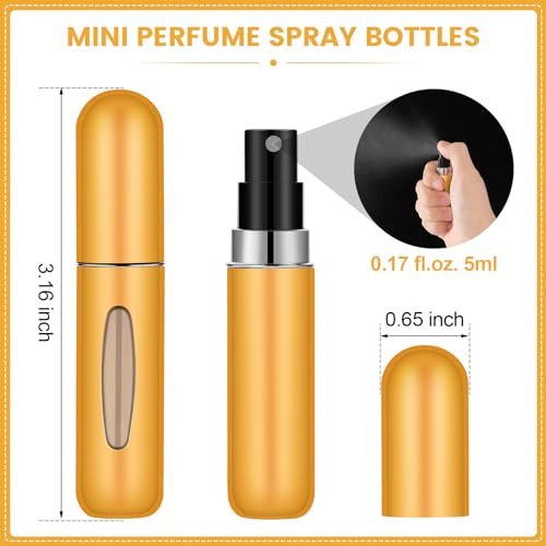 6 Pack 5ml/0.2oz Perfume Travel Refillable Mini Refillable Perfume Bottle Travel Atomizer Empty Spray Bottles Travel Essentials for Women Mens Accessories - Image 5