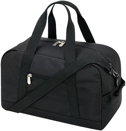 Small Gym Bag 14 inch lightweight Carry On Mini Duffel Bag for Travel Sport - Black