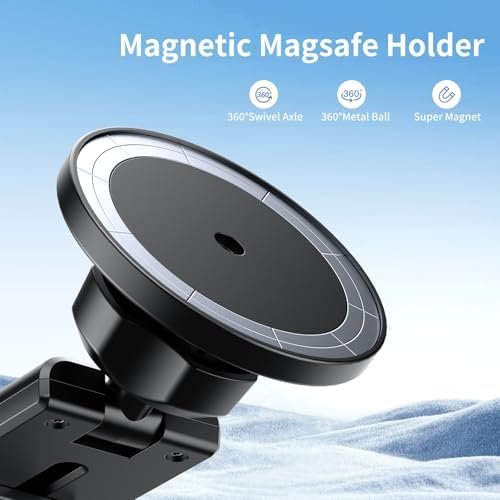 VRIG MG-22 Magnetic Airplane Phone Holder for MagSafe, iPhone 16, 15, 14, 13, 12 & All Phones, Handsfree Phone Mount for Seat Tray Table, Pocket Size Travel Essentials Must Have Accessories for Flying - Image 2