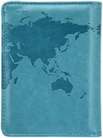 kandouren Passport and Vaccine Card holder Cover Case,Travel Accessories for Men and Women, Passport Wallet with Vaccine Card Protector Slot(green map) - Image 5