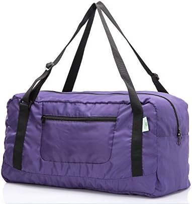 HOLYLUCK Foldable Travel Duffel Bag For Women & Men Luggage Great for Gym (Purple)