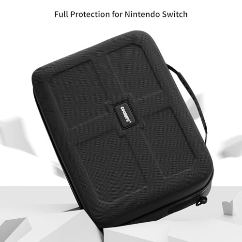 Switch Case for Nintendo Switch and Switch OLED Model, Portable Full Protection Carrying Travel Bag with 18 Game Cards Storage for Switch Console Pro Controller Accessories Black - Image 4