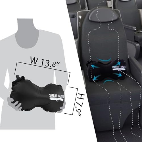 Smart Travel Travel Products Lumbar Pillow Inflatable Lumbar Support Pillow Travel Pillows for Airplane Long Flight Essential for Women Men Kids - Image 5