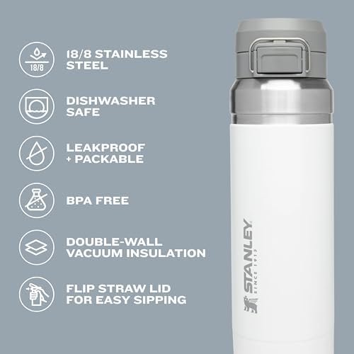 Stanley Quick Flip GO Water Bottle 24-36 OZ | Push Button Lid | Leakproof & Packable for Travel & Sports | Insulated Stainless Steel | BPA-Free - Image 5