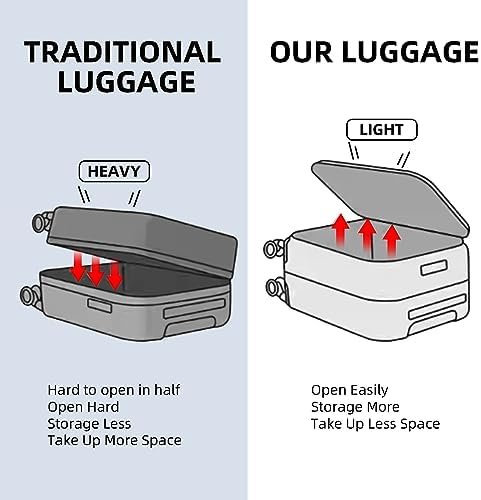 2 pieces 20/29 Aluminum Luggage Set with Side Opening, Lightweight Hardshell ABS+PC Suitcase with TSA Lock, 360° Universal Wheels & Adjustable Handle, Dark Blue - Image 6