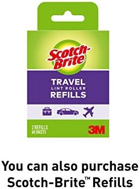 Scotch-Brite Mini Travel Lint Roller, Works Great On Pet Hair, 30 Sheets - Image 6