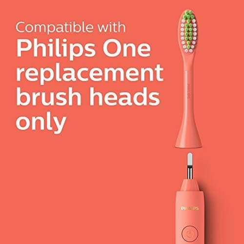 Philips One by Sonicare Battery Toothbrush, Brush Head Bundle, Miami Coral, BD1001/AZ - Image 6