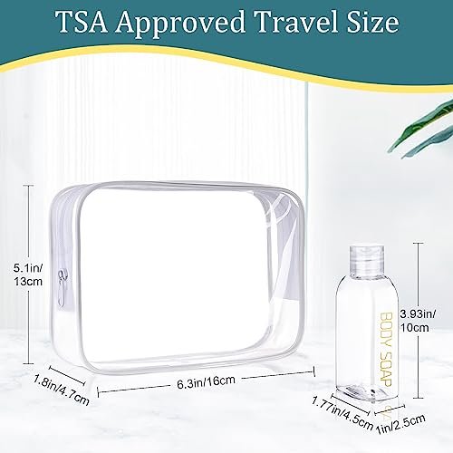 Cosywell Leakproof Squeeze Bottles Travel Kit - 4pc 3.4 oz TSA Approved for Shampoo, Conditioner and Toiletries - Image 2