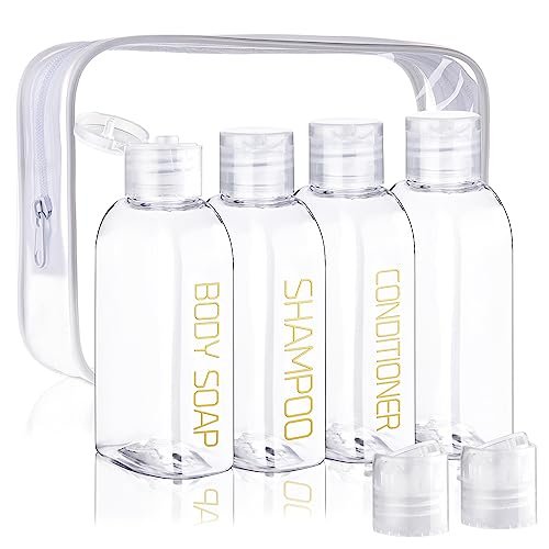 Cosywell Leakproof Squeeze Bottles Travel Kit - 4pc 3.4 oz TSA Approved for Shampoo, Conditioner and Toiletries - Image 7