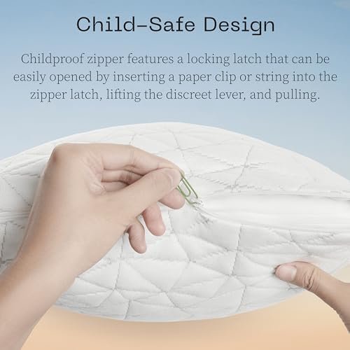 Coop Home Goods Original Toddler Adjustable Pillow, Soft, Breathable, Washable Mini Bed Pillow for Kids with Premium Memory Foam and Zippered Cover, CertiPUR-US/GREENGUARD Gold - Image 3