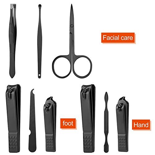 Manicure set Men Personal Care Tools Accessories Finger and Toe Nail Clippers Kit Professional Manicure Pedicure Kit With Travel Case Nail Grooming Kit Present for Men Husband Boyfriend Parent - Image 2