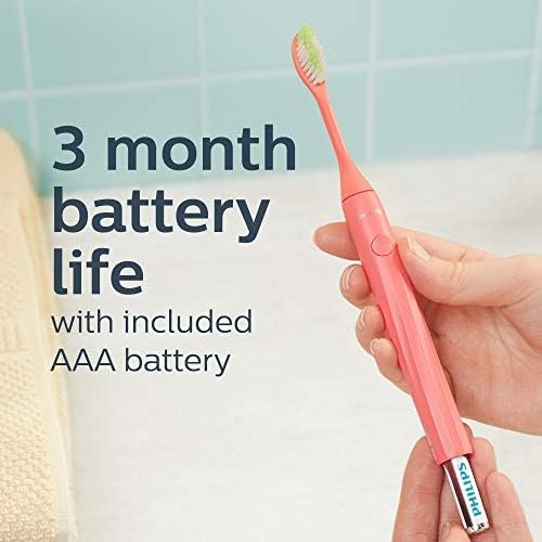 Philips One by Sonicare Battery Toothbrush, Brush Head Bundle, Miami Coral, BD1001/AZ - Image 3