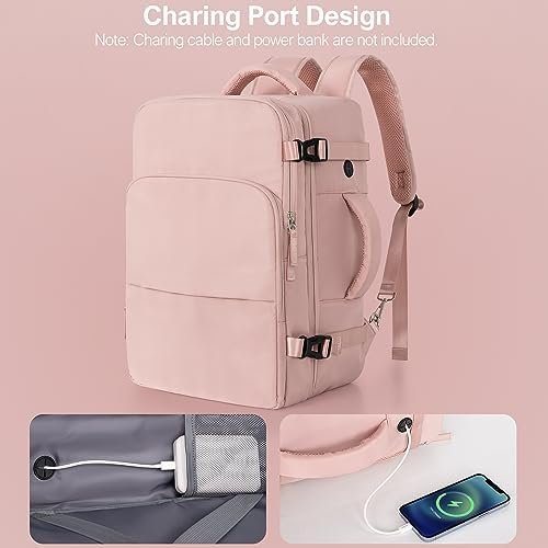 Travel Backpack for Women, Flight Approved Carry On Backpack with USB Charging Hole, Lightweight Travel Bag, Waterproof Causal Bookbag for College, Travel, Work - Image 9