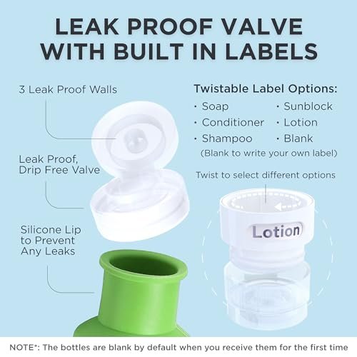 Dot&Dot Leak Proof Travel Bottles for Toiletries - TSA Approved Travel Shampoo Bottles - 3oz Travel Shampoo and Conditioner Bottles - Travel Size Toiletries - 3 oz Silicone Travel Bottles with Labels - Image 4