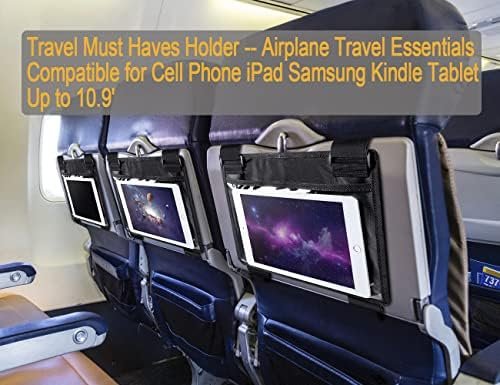 Plane Travel Essentials for Kids Baby, Travel Must Haves Airplane Organizer Up to 10.9' Compatible for Cell Phone iPad Samsung Kindle, Plane Back Seat Tray Tablet Holder [U.S Patent] - Image 2