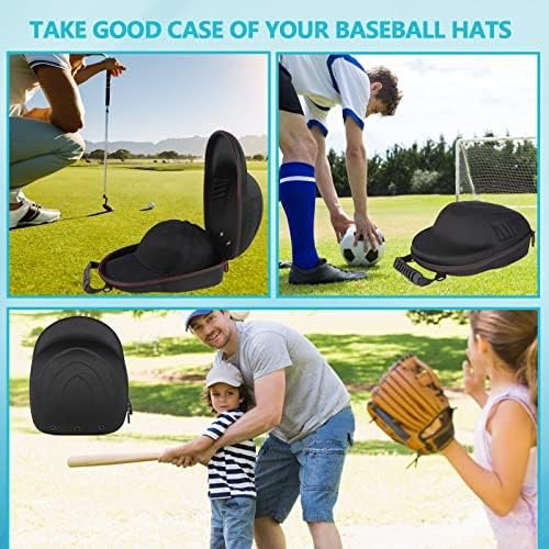 Glamgen Hard Hat Case for Baseball Caps,Hat Carrier Travel Case with One Black Baseball Cap and Adjustable Shoulder Strap,Hat Organizer Holder Bag for 6 Baseball Caps for Women and Men,Black - Image 7