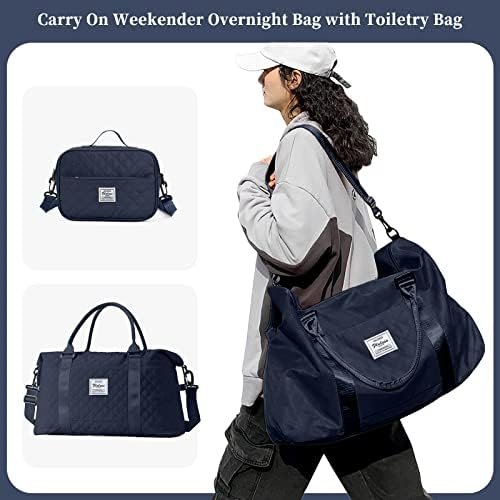 Travel Bag for Women, Overnight Duffel Weekender Bag with Toiletry Bag,Gym Bag with Wet Pocket,Personal Item Carry On Bag - Image 8