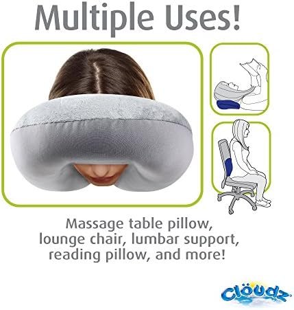 Cloudz Microbead Travel Neck Pillow - Grey - Image 5