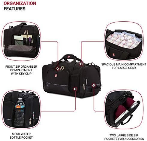 SwissGear Apex Duffle Bag for Travel and Gym with Bungee-Cord System - Image 3