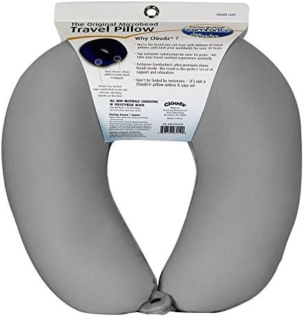 Cloudz Microbead Travel Neck Pillow - Grey - Image 2