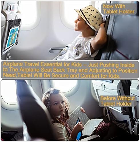 Plane Travel Essentials for Kids Baby, Travel Must Haves Airplane Organizer Up to 10.9' Compatible for Cell Phone iPad Samsung Kindle, Plane Back Seat Tray Tablet Holder [U.S Patent] - Image 4