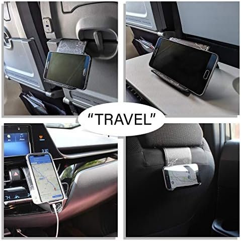 Airplane Travel Essentials for Flying Flex Flap Cell Phone Holder & Flexible Tablet Stand for Desk, Bed, Treadmill, Home & in-Flight Airplane Travel Accessories - Travel Must Haves Cool Gadgets - Image 3