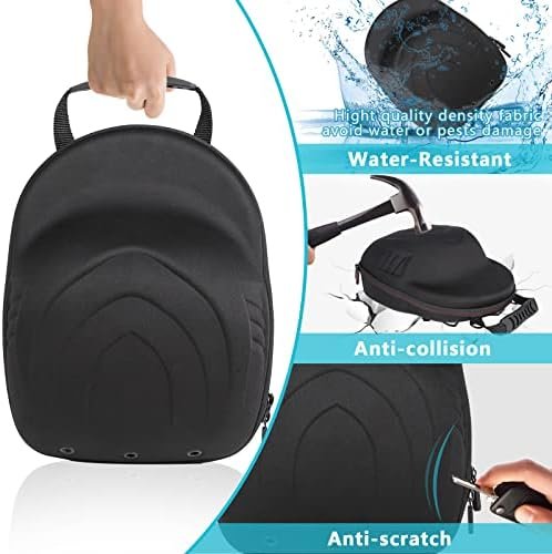 Glamgen Hard Hat Case for Baseball Caps,Hat Carrier Travel Case with One Black Baseball Cap and Adjustable Shoulder Strap,Hat Organizer Holder Bag for 6 Baseball Caps for Women and Men,Black - Image 5