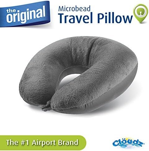 Cloudz Microbead Travel Neck Pillow - Grey - Image 3