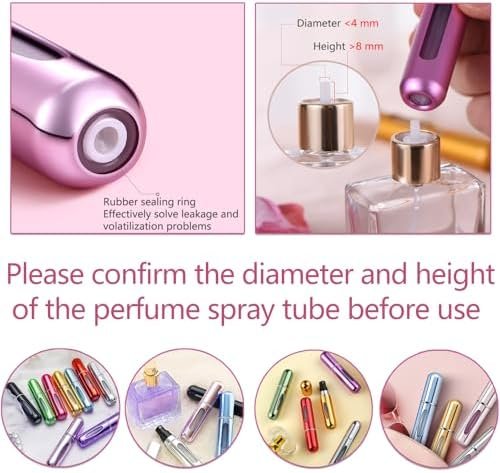 Portable Mini Refillable Perfume Atomizer Bottle, Travel Size Refillable Perfume Refill Bottle - Perfume Atomizer Refillable, Scent Pump Case, Small Perfume Spray Bottle 4 Pcs Pack of 5 ml - Image 6