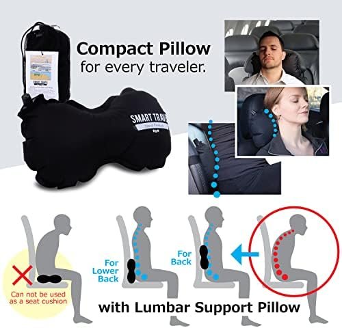 Smart Travel Travel Products Lumbar Pillow Inflatable Lumbar Support Pillow Travel Pillows for Airplane Long Flight Essential for Women Men Kids - Image 2