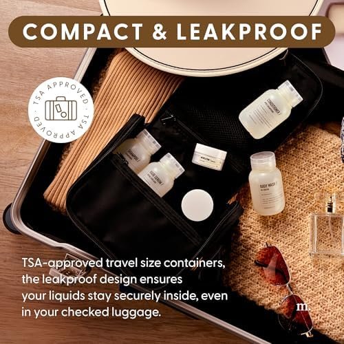 MAISONOVO Travel Bottles for Toiletries, TSA Approved, Leak Proof Refillable, Travel Size Containers and Bottles with Water Proof Luxury Toiletry Bag - Image 3