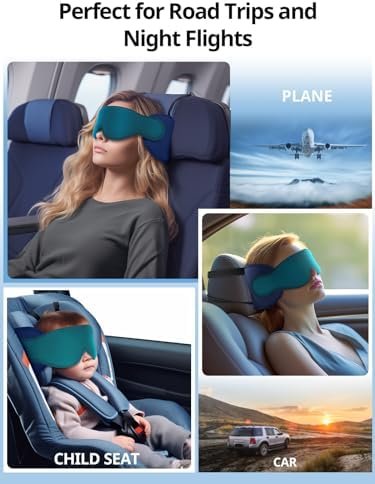 Travel Pillows for Airplanes, FSA HSA Eligible Approved Travel Accessories for Long Flight, Car Travel Pillow for Kids, Eye Mask for Sleeping Airplane, Dark Grey - Image 7