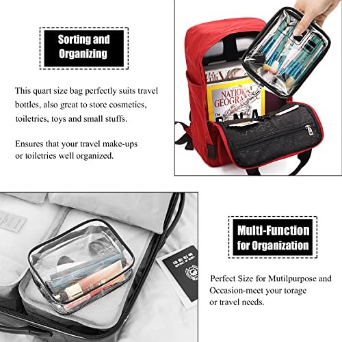 MODENGKONGJIAN TSA Approved Toiletry Bag, 3 Pcs Clear Toiletries Bags Quart Size Travel Makeup Cosmetic Bag for Women Men, Carry on Airport Airline Compliant Bag (Black) - Image 6