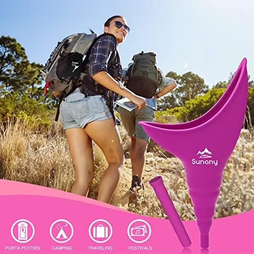 Female Urination Device,Reusable Silicone Female Urinal Foolproof Women Pee Funnel Allows Women to Pee Standing Up,Women's Urinal with Drawstring Bags is The Perfect Companion for Travel and Outdoor - Image 8