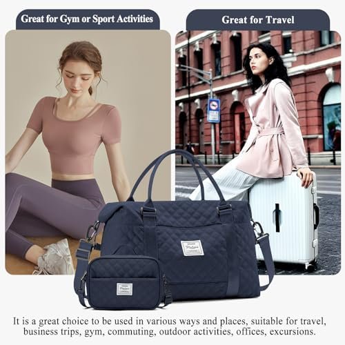 Travel Bag for Women, Overnight Duffel Weekender Bag with Toiletry Bag,Gym Bag with Wet Pocket,Personal Item Carry On Bag - Image 6